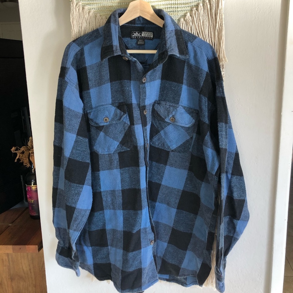 CANYON GUIDE OUTFITTERS BLUE/BLACK FLANNEL M XL